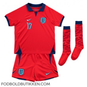 England Bukayo Saka #17 Udebanetrøje Børn VM 2022 Kortærmet (+ Korte bukser)